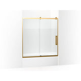Kohler - PremiseE 61-3/4'' H Sliding Bath Door With 5/16''-Thick Glass - Vibrant Brushed Moderne Brass