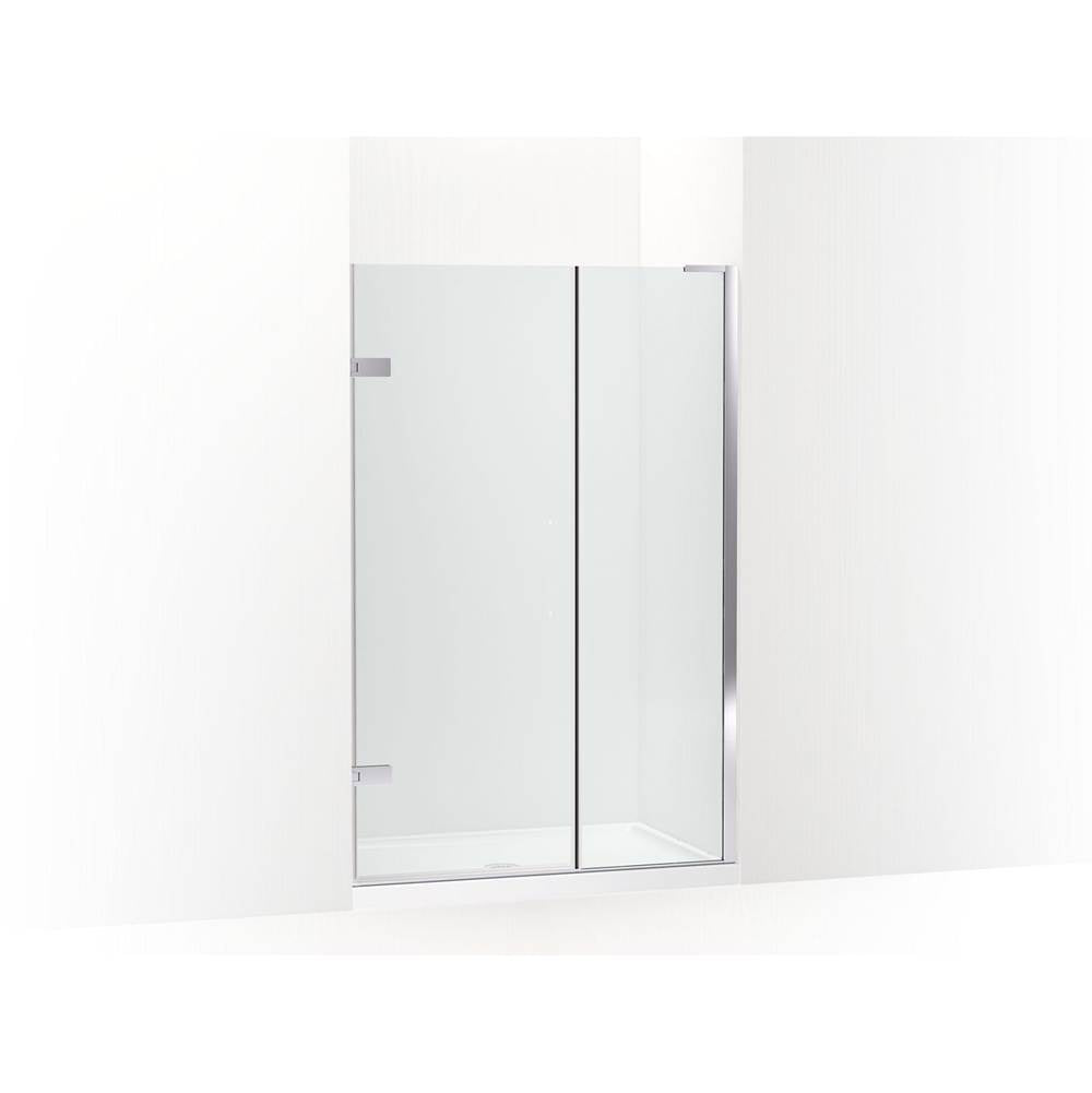 Kohler - ComposedE 3/8'' pivot door glass and hardware, no handle - Bright Polished Silver