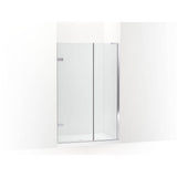 Kohler - ComposedE 3/8'' pivot door glass and hardware, no handle - Bright Polished Silver