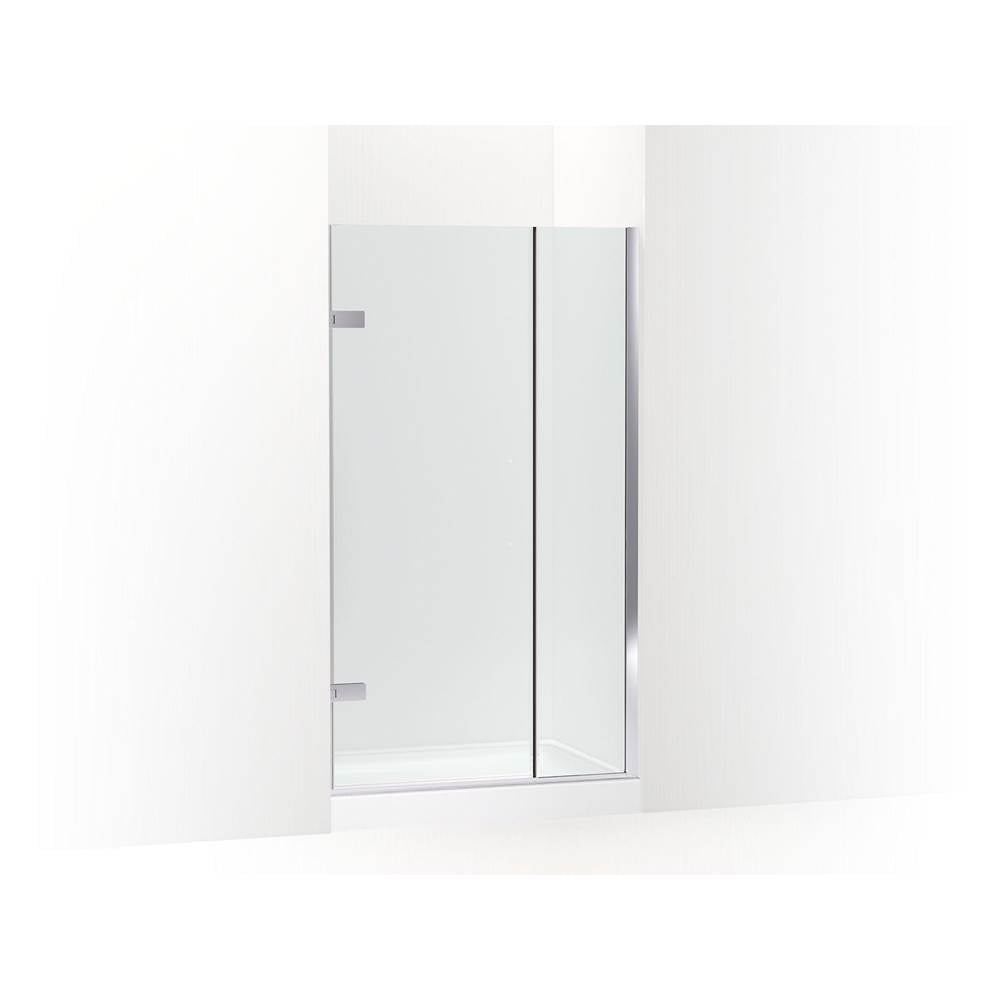 Kohler - ComposedE 3/8'' pivot door glass and hardware, no handle - Bright Polished Silver