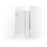 Kohler - ComposedE 3/8'' pivot door glass and hardware, no handle - Bright Polished Silver