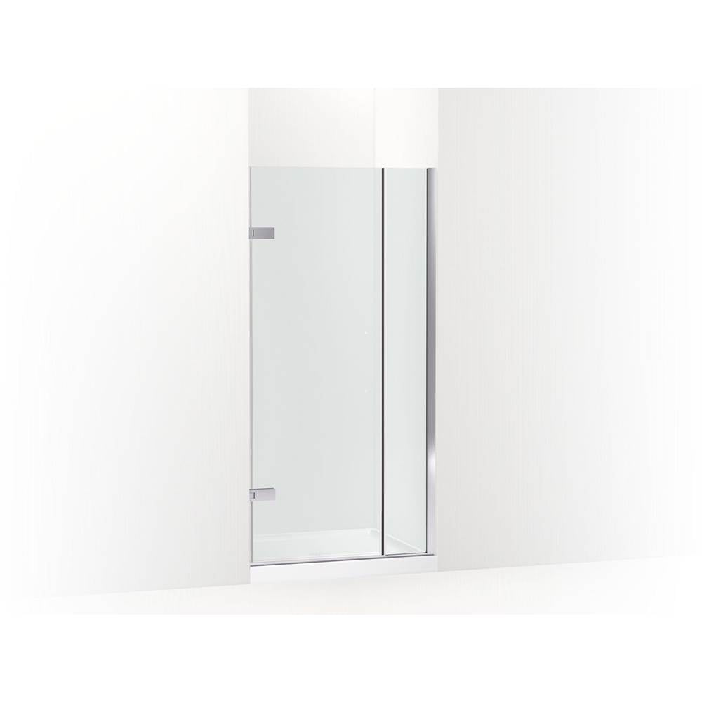Kohler - ComposedE 3/8'' pivot door glass and hardware, no handle - Bright Polished Silver