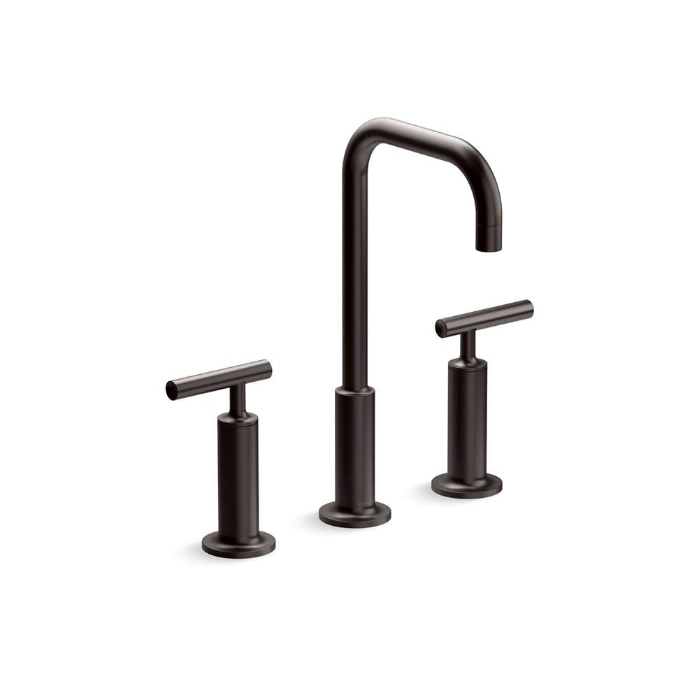 Kohler - Purist Widespread Bathroom Sink Faucet With Lever Handles 1.2 GPM - Brushed Graphite