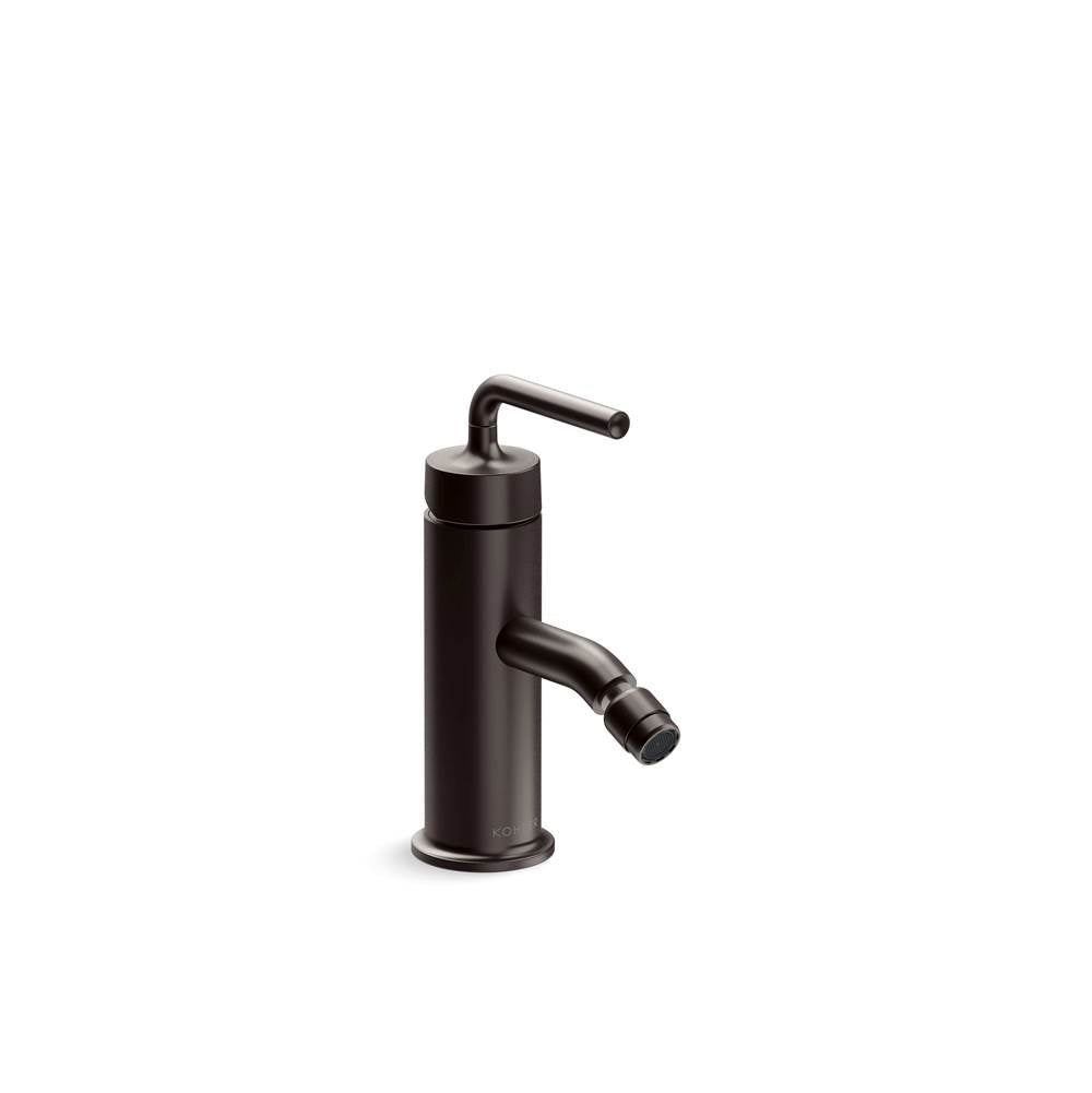 Kohler - Purist Horizontal Swivel Spray Aerator Bidet Faucet With Straight Lever Handle - Brushed Graphite
