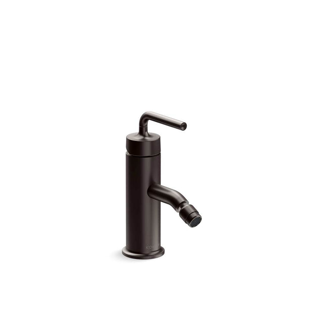 Kohler - Purist Horizontal Swivel Spray Aerator Bidet Faucet With Straight Lever Handle - Brushed Graphite