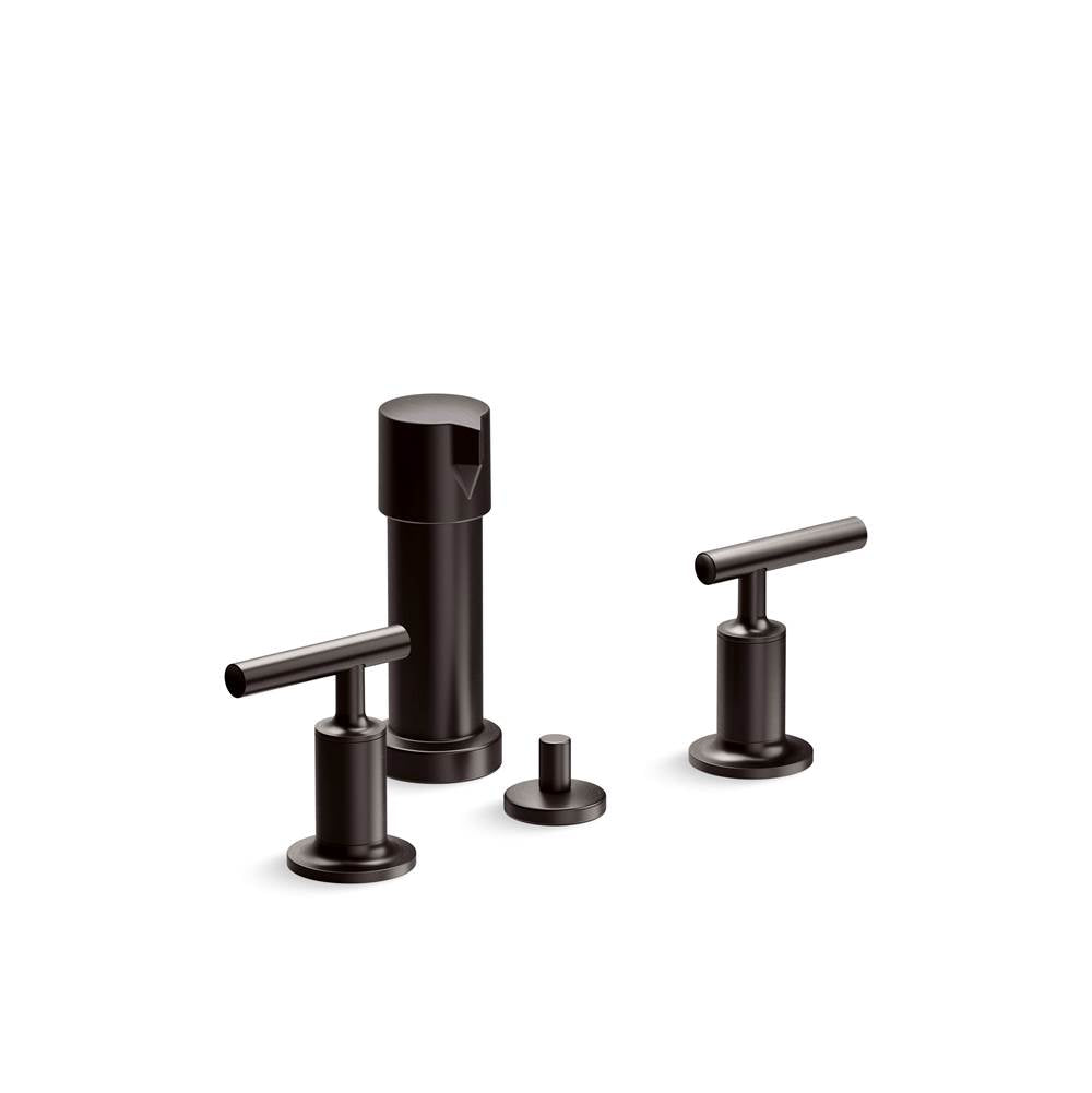 Kohler - Purist Vertical Spray Bidet Faucet With Lever Handles - Brushed Graphite