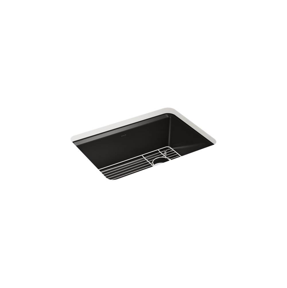 Kohler - Riverby 27 in. Undermount Single-Bowl Kitchen Sink - Black