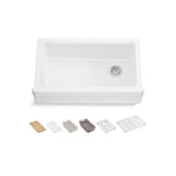 Riverby 35-3/4'' undermount single-bowl farmhouse workstation kitchen sink