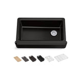 Riverby 35-3/4'' undermount single-bowl farmhouse workstation kitchen sink