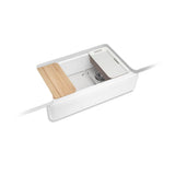 Riverby 35-3/4'' undermount single-bowl farmhouse workstation kitchen sink
