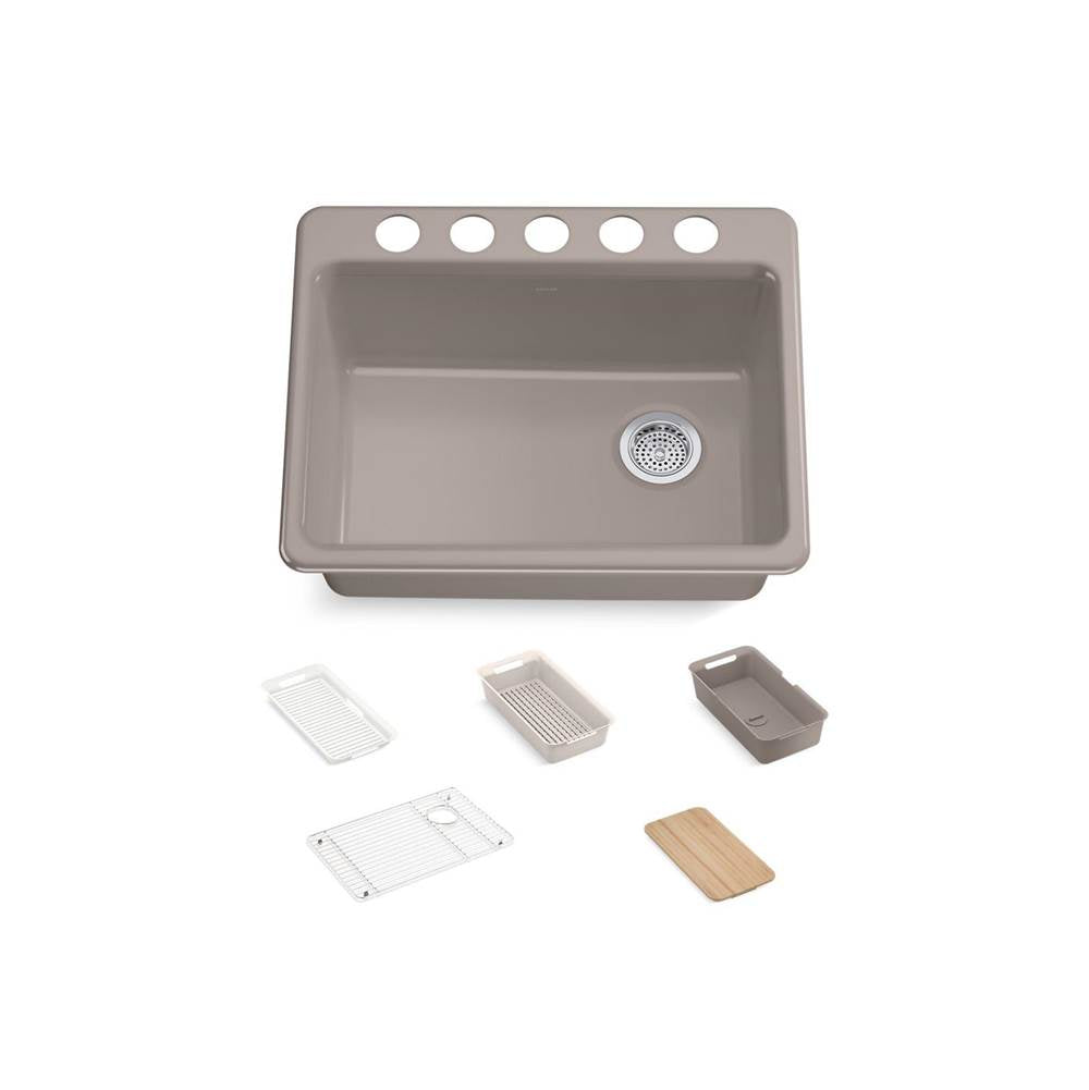 Riverby 27'' undermount single-bowl workstation kitchen sink