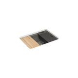 Kohler - Riverby 27'' undermount single-bowl workstation kitchen sink - Thunder Grey