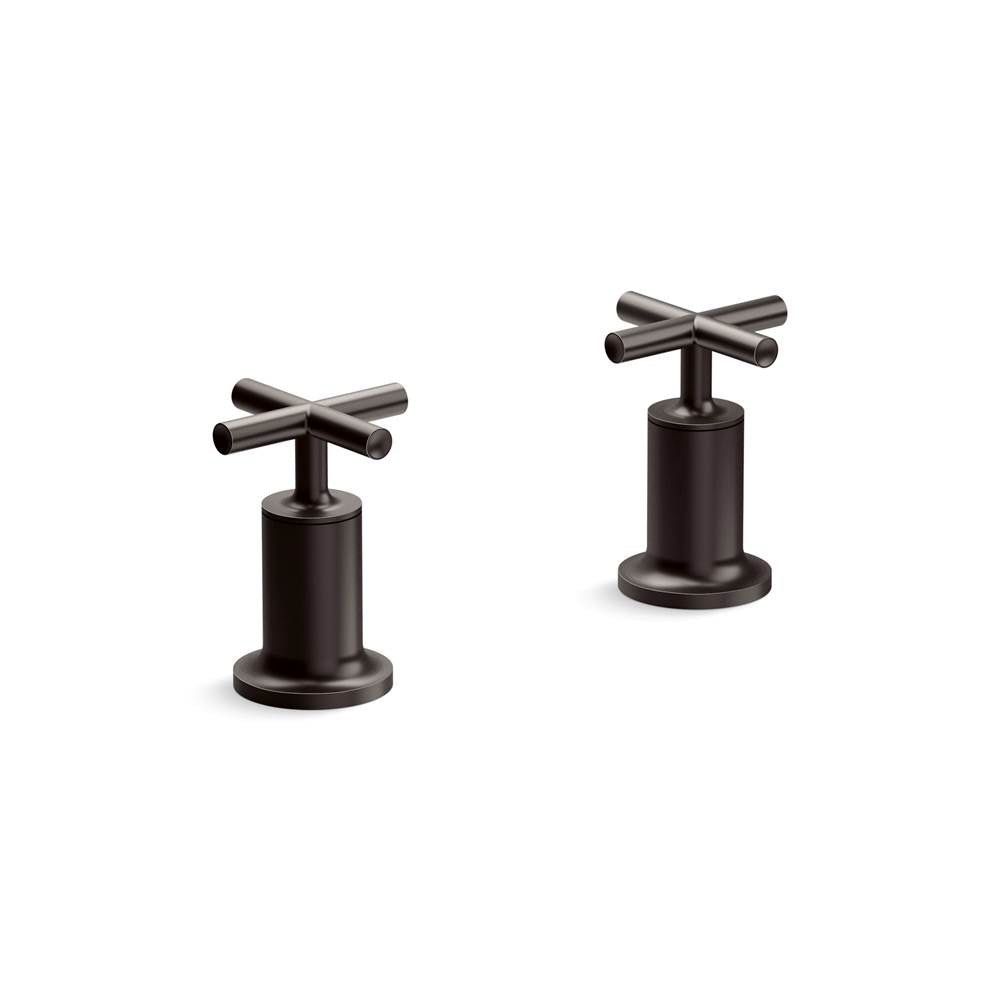 Kohler - Purist Deck- Or Wall-Mount Bath Faucet Handle Trim With Cross Design - Brushed Graphite