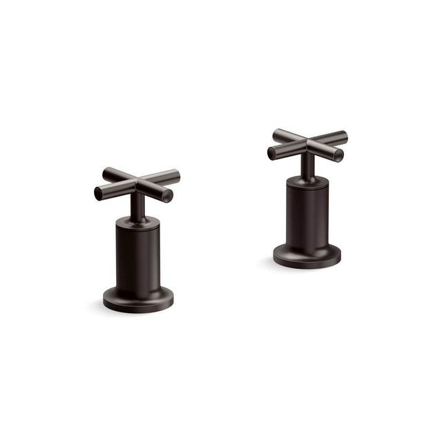 Kohler - Purist Deck- Or Wall-Mount Bath Faucet Handle Trim With Cross Design - Brushed Graphite