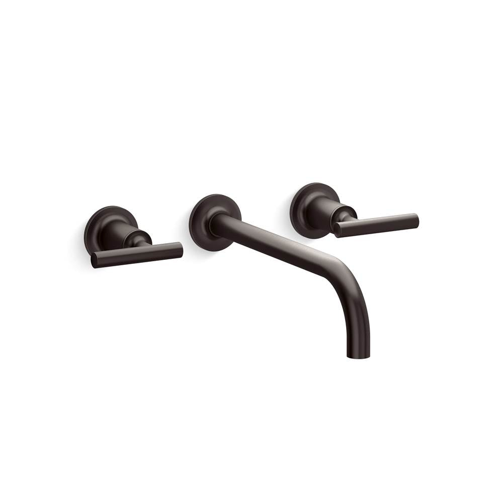 Kohler - Purist Wall-Mount Bathroom Sink Faucet Trim With Lever Handles 1.2 GPM - Brushed Graphite