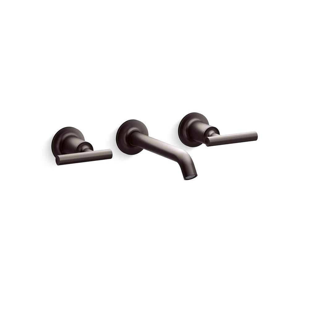 Kohler - Purist Wall-Mount Bathroom Sink Faucet Trim With Lever Handles 1.2 GPM - Brushed Graphite