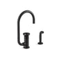 Kohler - BilletE Single-handle kitchen sink faucet with two-function extended-reach spout and side sprayer - Matte Black