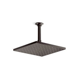 Kohler - Contemporary Square 10 in. Single-Function Rainhead 1.75 GPM - Brushed Graphite
