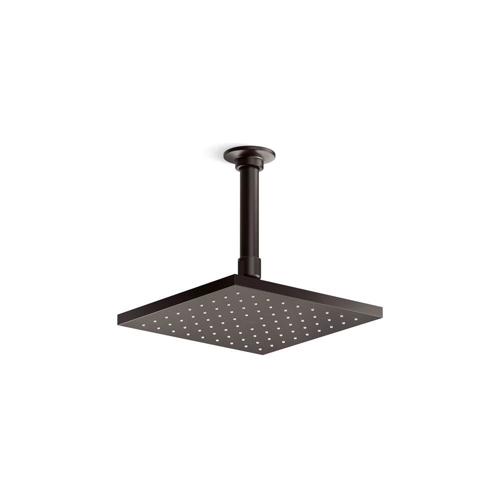 Kohler - Contemporary Square 8 in. Single-Function Rainhead 2.5 GPM - Brushed Graphite