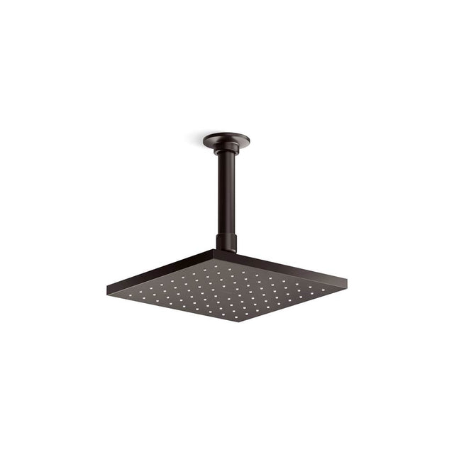 Kohler - Contemporary Square 8 in. Single-Function Rainhead 2.5 GPM - Brushed Graphite