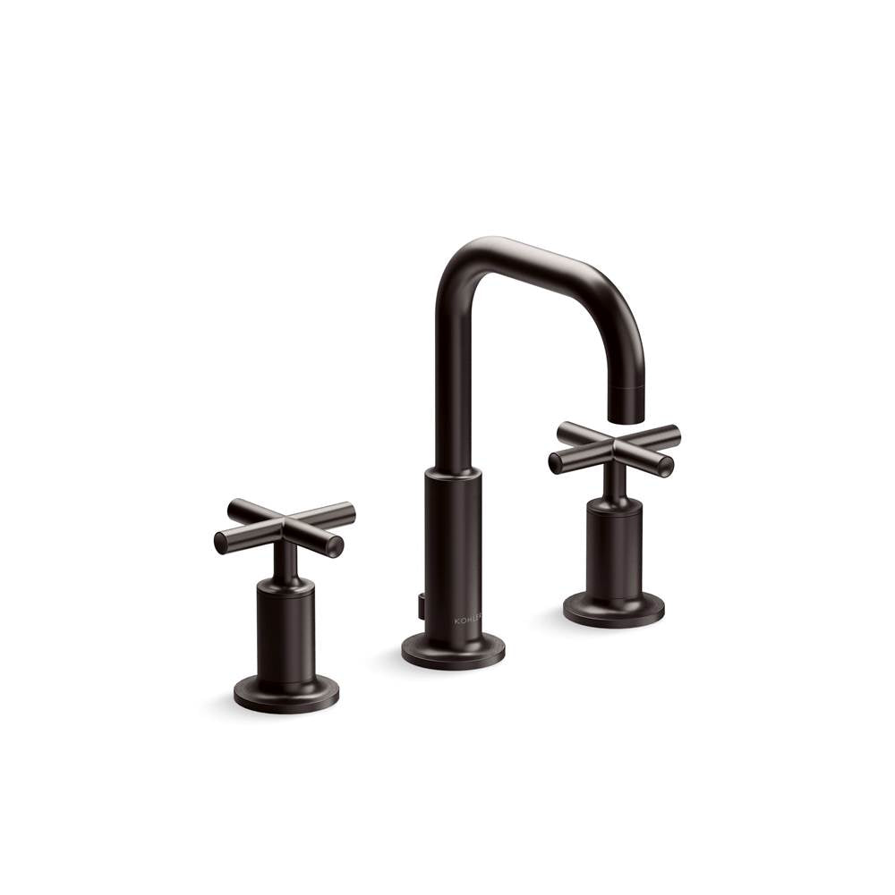 Kohler - Purist Widespread Bathroom Sink Faucet With Cross Handles 1.2 GPM - Brushed Graphite