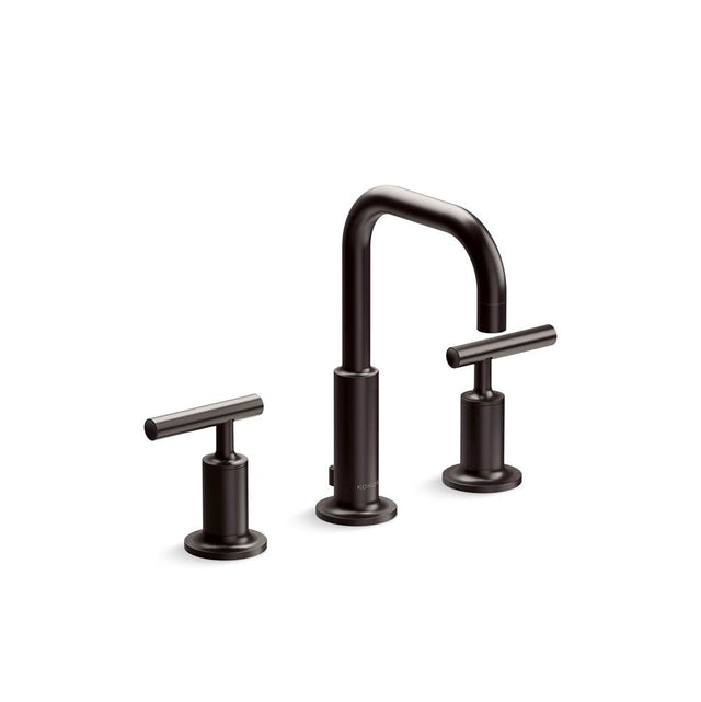 Kohler - Purist Widespread Bathroom Sink Faucet With Lever Handles 1.2 GPM - Brushed Graphite