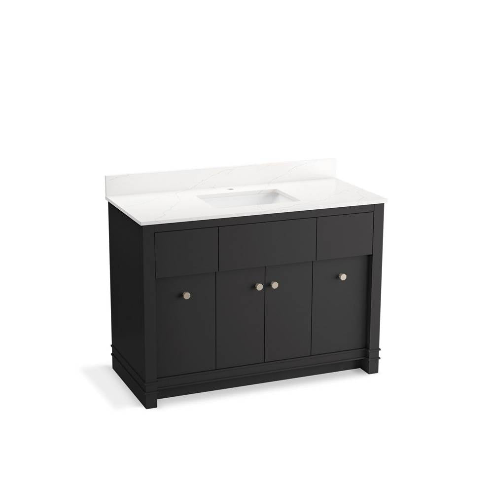 Kohler - AlouetteE 48'' bathroom vanity cabinet with sink and quartz top - Ferrous Grey