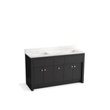 Kohler - AlouetteE 60'' bathroom vanity cabinet with sinks and quartz top - Ferrous Grey