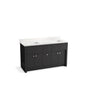 Kohler - AlouetteE 60'' bathroom vanity cabinet with sinks and quartz top - Ferrous Grey