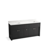 Kohler - AlouetteE 72'' bathroom vanity cabinet with sinks and quartz top - Ferrous Grey