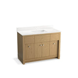 Kohler - AlouetteE 48'' bathroom vanity cabinet with sink and quartz top - Light Oak