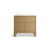 SoliveE 36'' bathroom vanity cabinet with sink and quartz top