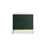 CalpaE 36'' bathroom vanity cabinet with sink and quartz top