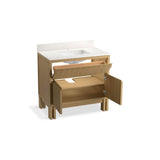 SoliveE 36'' bathroom vanity cabinet with sink and quartz top