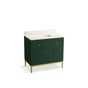 Kohler - CalpaE 36'' bathroom vanity cabinet with sink and quartz top - Emerald Green