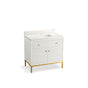Kohler - CalpaE 36'' bathroom vanity cabinet with sink and quartz top - White