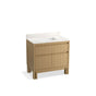 Kohler - SoliveE 36'' bathroom vanity cabinet with sink and quartz top - Light Oak