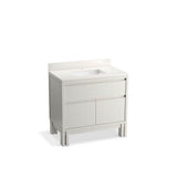 Kohler - SoliveE 36'' bathroom vanity cabinet with sink and quartz top - Gossamer White