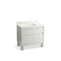 Kohler - SoliveE 36'' bathroom vanity cabinet with sink and quartz top - Gossamer White
