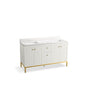 Kohler - CalpaE 60'' bathroom vanity cabinet with sinks and quartz top - White