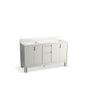 Kohler - SoliveE 60'' bathroom vanity cabinet with sinks and quartz top - Gossamer White