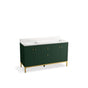 Kohler - CalpaE 60'' bathroom vanity cabinet with sinks and quartz top - Emerald Green