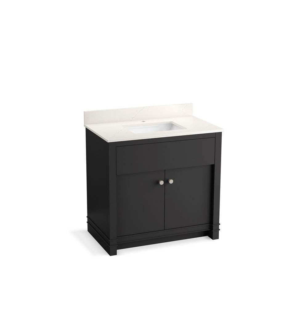 Kohler - AlouetteE 36'' bathroom vanity cabinet with sink and quartz top - Ferrous Grey