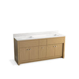 Kohler - AlouetteE 72'' bathroom vanity cabinet with sinks and quartz top - Light Oak