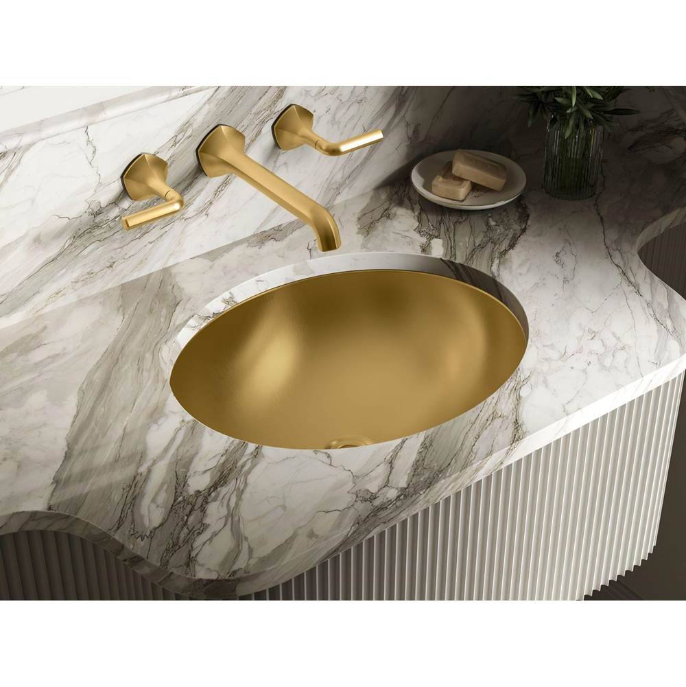 Bachata 20'' Oval Drop-In/Undermount Bathroom Sink No Overflow
