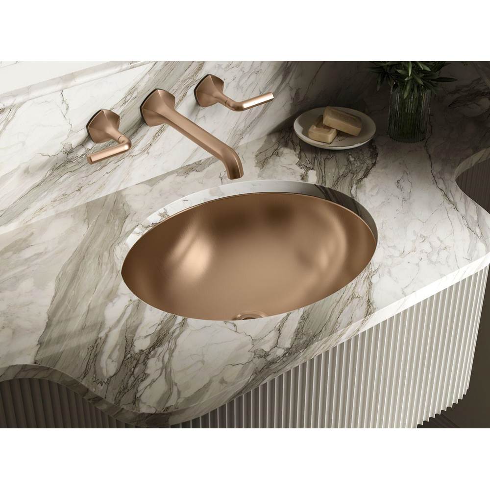 Bachata 20'' Oval Drop-In/Undermount Bathroom Sink No Overflow