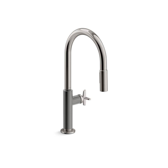 Kohler - BilletE Pull-down kitchen sink faucet with two-function sprayhead - Vibrant Titanium