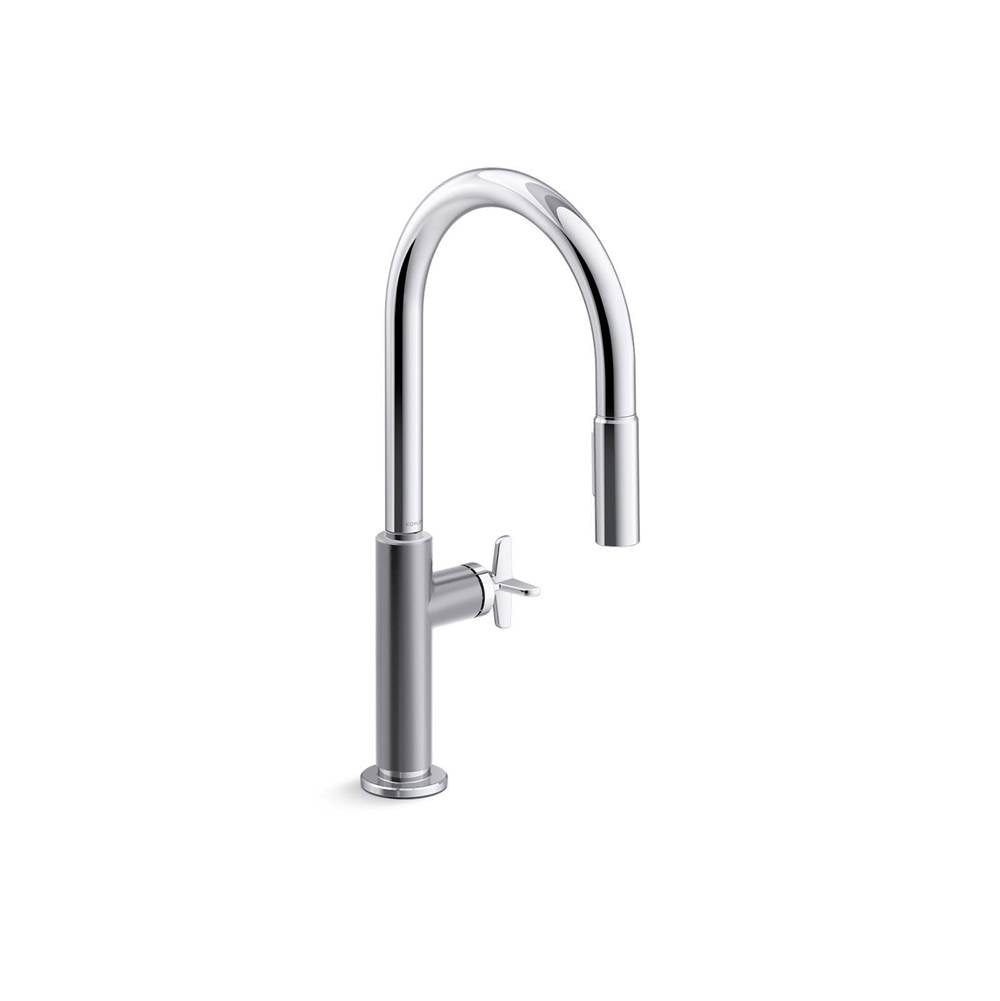 Kohler - BilletE Touchless pull-down kitchen sink faucet with two-function sprayhead - Polished Chrome