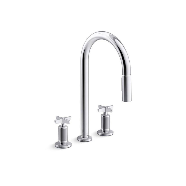 Kohler - BilletE Pull-down kitchen sink faucet with two-function sprayhead - Polished Chrome