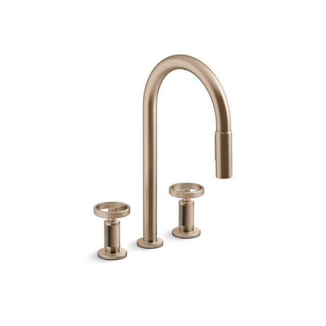 Kohler - BilletE Pull-down kitchen sink faucet with two-function sprayhead - Vibrant Brushed Bronze